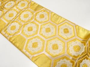 アンティーク　花亀甲模様織り出し袋帯（材料）